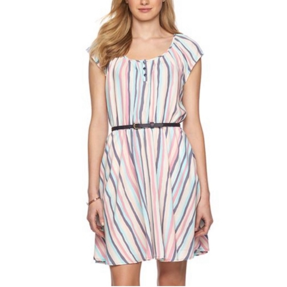 LC Lauren Conrad Pastel Striped Dress